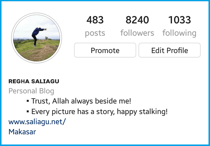 Cara Membuat Nama dan Bio Instagram di Tengah